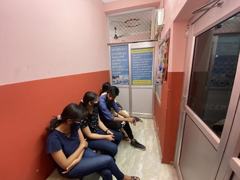 Patient waiting area at Panwar Dental Clinic