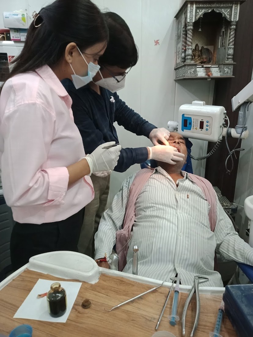 Dental team providing treatment at Panwar Dental Clinic